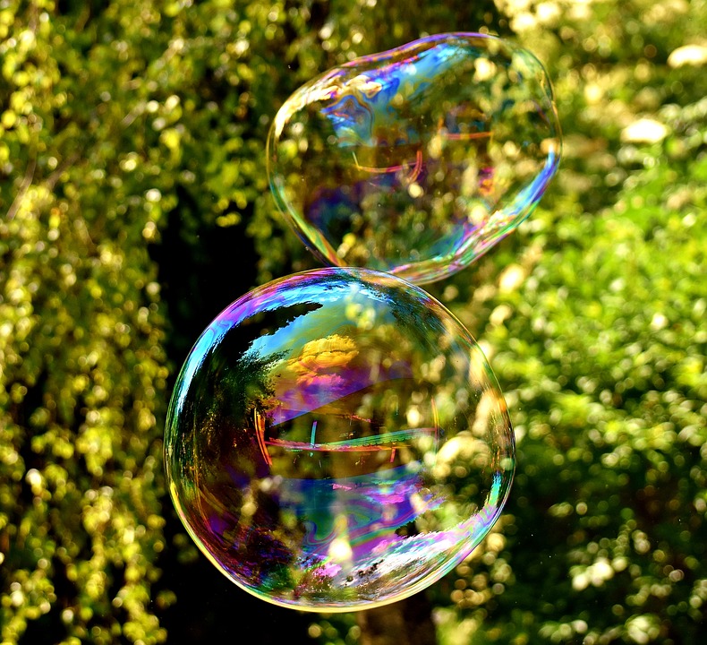 Soap bubbles from spring cleaning
